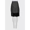Skirt with a glossy bottom