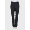 Men's black mid-rise trousers