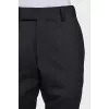Men's black mid-rise trousers