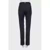 Men's black mid-rise trousers