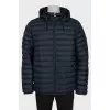 Men's blue jacket with a detachable hood