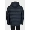 Men's blue jacket with a detachable hood