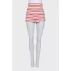 Striped suit with shorts