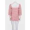 Striped suit with shorts