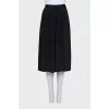 Black pleated culottes