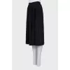 Black pleated culottes