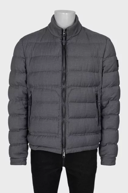 Men's gray wool jacket