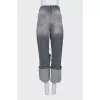 Gray ripped jeans