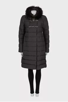 Raccoon fur down jacket