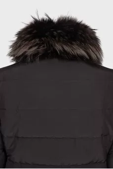 Raccoon fur down jacket