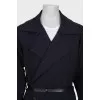Men's blue wool coat