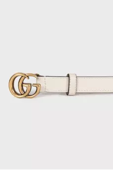 White belt with gold logo