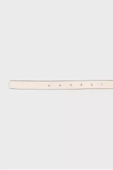 White belt with gold logo