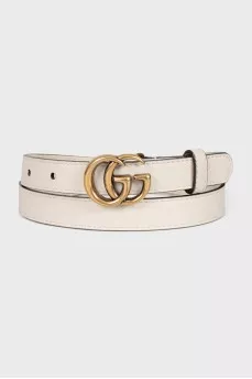 White belt with gold logo