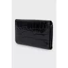 Black leather key holder