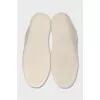 Beige leather lace-up sneakers
