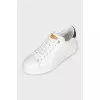 Time Out white leather sneakers