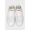 Time Out white leather sneakers