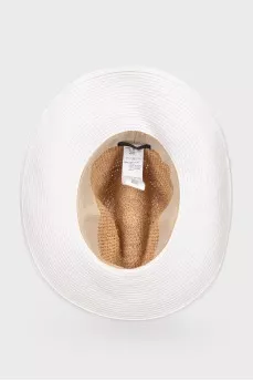 Palm leaf hat with decoration