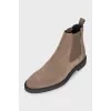 Men's beige suede boots