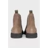 Men's beige suede boots