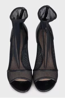 Black mesh sandals