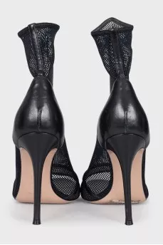 Black mesh sandals