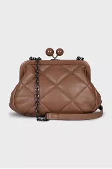 Brown crossbody with chain