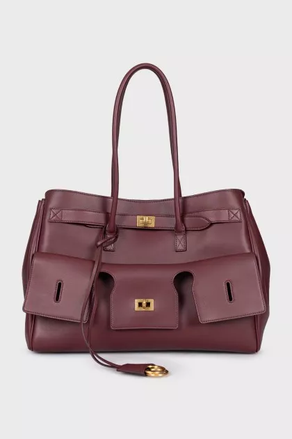 Bel Air Carry All bag in burgundy