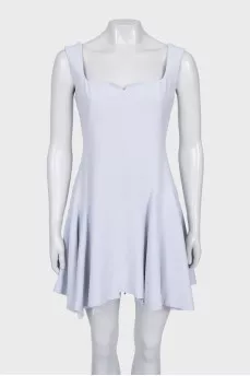 Light blue fitted sleeveless dress