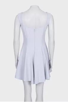 Light blue fitted sleeveless dress