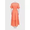 Orange maxi dress with belt