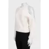 Cashmere sweater with off-the-shoulder cutout