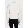 Cashmere sweater with off-the-shoulder cutout