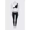 A tracksuit consisting of two tops and leggings