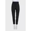 Tapered trousers with a wide waistband