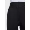 Tapered trousers with a wide waistband