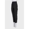 Tapered trousers with a wide waistband