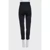 Tapered trousers with a wide waistband