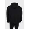Men's black hoodie with print