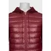 Men's red jacket with a hood