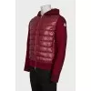 Men's red jacket with a hood