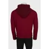 Men's red jacket with a hood