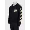 Men's printed zip-up hoodie