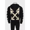Men's printed zip-up hoodie