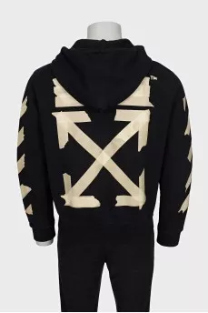 Men's printed zip-up hoodie