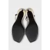 Leather kitten heel sandals