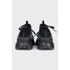 Black D-Connect sneakers made of textile and leather