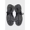 Black D-Connect sneakers made of textile and leather
