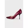 Red patent leather shoes